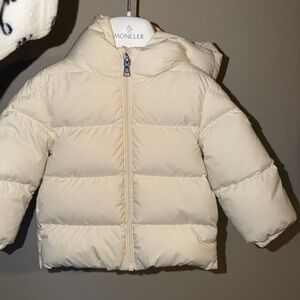 Moncler Kids Beige Puffer Coat